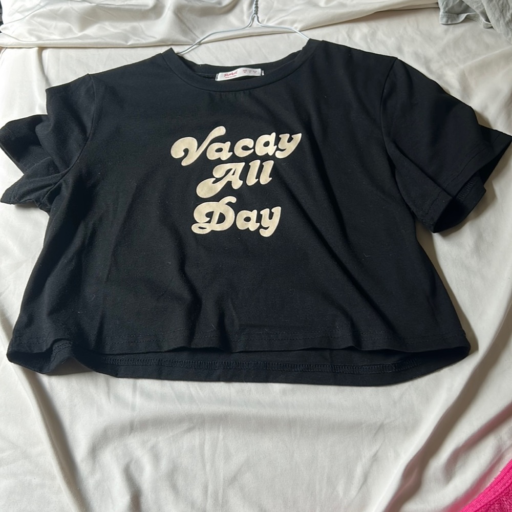 pj shirt crop top